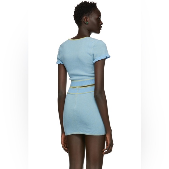 NWT DANIELLE GUIZIO Blue Scoop Neck T-Shirt - Picture 5 of 8